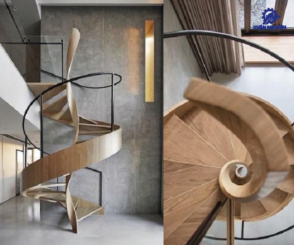 Mẫu cầu thang xoắn ốc đẹp độc đáo