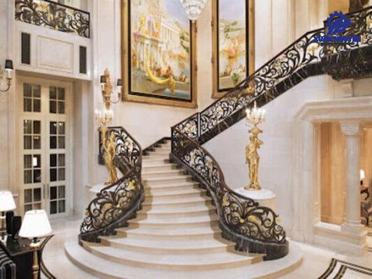 Lan can cầu thang sắt CNC