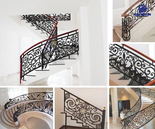 Cầu thang sắt tạo hình đẹp mắt