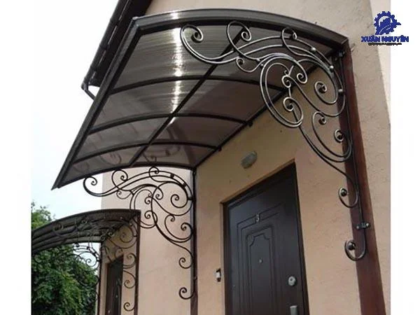Mẫu mái vòm sắt trước nhà đẹp